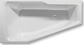 Акриловая ванна Riho Rethink Space Fall Plug and Play B113009005 R, угловая, левая, заполнение через перелив 170х90см белый