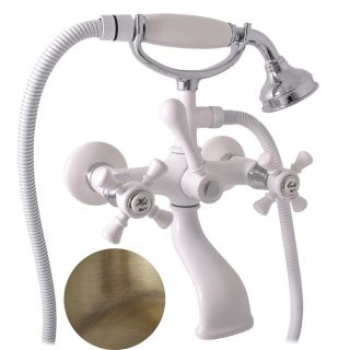 Смеситель для ванны Rav Slezak Morava Retro MK359.5/2BZ белый хром