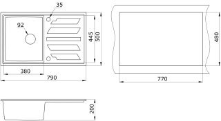 Мойка кухонная Granula GR-8002 шварц