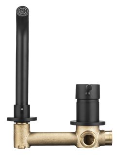 Встраиваемый смеситель для раковины Swedbe Platta 5502B чёрный