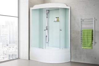 Душевая кабина Royal Bath BK левая стекло белое/матовое 120x80см RB8120BK5-WC-L
