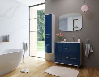 Напольная тумба под раковину Эстет Barcelona ФР-00003581 П 90см три ящика одна дверь