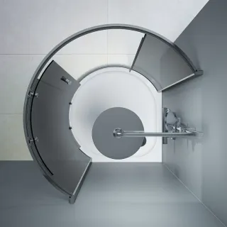 Душевой уголок AM.PM Like W83UG-333-095CG 95х95 см профиль хром стекло тонированное