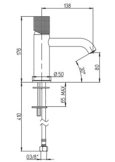 Смеситель для раковины Paini Cox Grip 7GPZ205O чёрный матовый