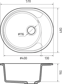Мойка кухонная GranFest URBAN 857L черный