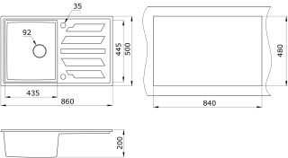 Мойка кухонная Granula GR-8601 черный