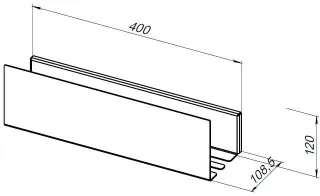 Полка Aquanet Магнум 341531 40 см чёрный матовый