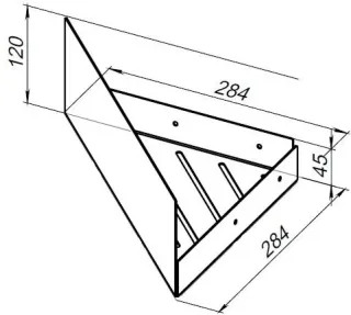 Полка угловая Aquanet Магнум 302237 28 см белый матовый