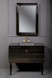 Тумба под раковину Armadi Art Vallessi Avangarde Piazza 100см чёрный/хром 841-100-BCR