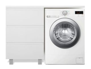 Напольная тумба под раковину Эстет Dallas Luxe ФР-00001921 Л/П 120см три ящика белый