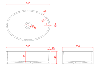 Раковина накладная Boheme белый 878-W