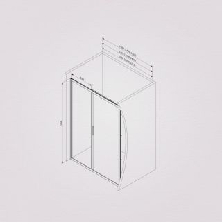 Душевая дверь Am.Pm Gem W90G-120-1-195MG 120 см цвет профиля хром матовый стекло тонированное