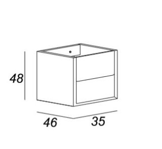 Шкафчик под раковину Cezares 35x48 Grafite Bellagio 54718