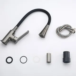 Смеситель для кухни Frap F4462-9 ружейная сталь