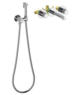 Смеситель встраиваемый для раковины Timo Saona 2383/00SM с гигиеническим душем хром