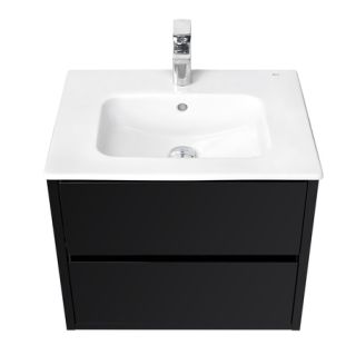 Тумба под раковину Акватон Римини 60см чёрный глянец 1A226601RN950