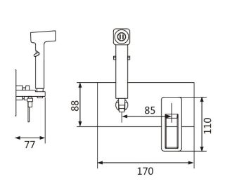 Гигиенический душ со смесителем Shevanik S6805 хром