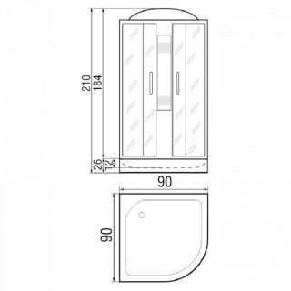 Душевая кабина RIVER NARA 90/26 МТ