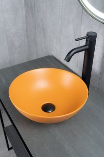 Раковина Gid 9081orm 53405 накладная оранжевая матовая 36x36x14