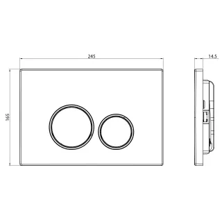Комплект унитаза с инсталляцией CHARUS SET.114W.11.3 клавишей смыва белая