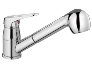 Смеситель для кухни Haiba HB6013 с выдвижной лейкой хром