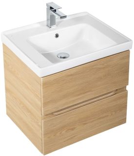 Подвесная тумба под раковину Art&Max Techno 70см дуб мадейра янтарь AM-Techno-700-2C-SO-LW674