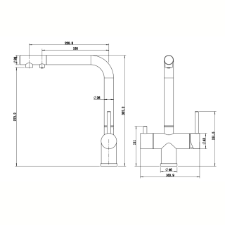 Смеситель для кухни Reflexion Lago RX9903SS полированная сталь