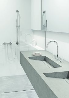 Смеситель для раковины Kludi Nova Fonte Puristic на три отверстия хром 201430515