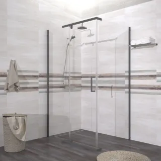 Душевой уголок Triton Терра-Графит Щ0000073938 120x90 см профиль графит стекло прозрачное