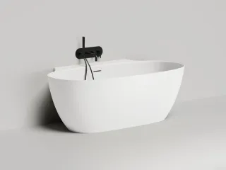 Ванна из искусственного камня Salini Alda Wall S-Sense 101915GRF 170x90см RAL полностью