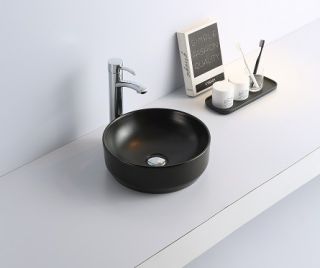 Раковина CeramaLux 7138MB черная 34.5 см