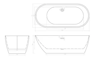 Ванна акриловая Ceruttispa Como CT9901 160x75 см белый