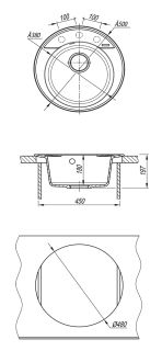 Кухонная мойка Lemark Sula 500 9910004 жасмин
