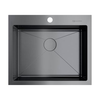 Мойка кухонная Omoikiri Akisame 59-GM нерж.сталь/вороненая сталь