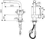 Смеситель для кухни Omoikiri Koriyama-S