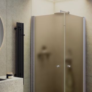 Душевой уголок MaybahGlass MGY-1298-5 80x80см хром матовый