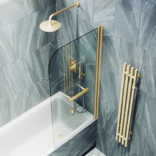 Шторка на ванну MaybahGlass MGV-776-3 60см золото