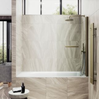 Шторка на ванну MaybahGlass MGV-770-2 50см бронза
