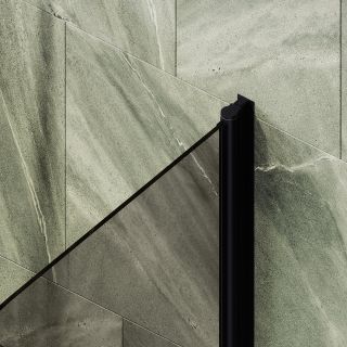 Шторка на ванну MaybahGlass MGV-765-6 40см чёрный