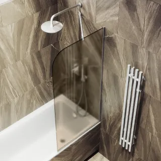 Шторка на ванну MaybahGlass MGV-73-5у 50см хром матовый