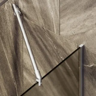 Шторка на ванну MaybahGlass MGV-138-5у 54см хром матовый