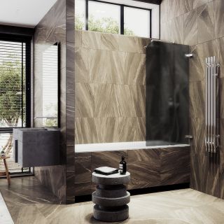 Шторка на ванну MaybahGlass MGV-653-4 70см хром глянцевый