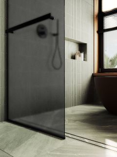 Душевая перегородка MaybahGlass MGD-730-6у 79см чёрный