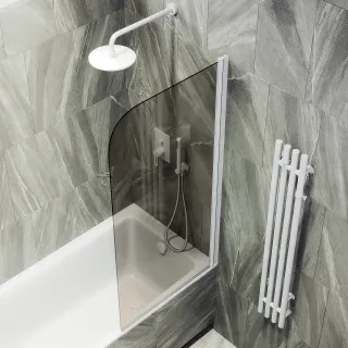 Шторка на ванну MaybahGlass MGV-601-1 40см белый