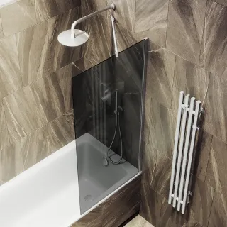 Шторка на ванну MaybahGlass MGV-80-5ш 60см хром матовый