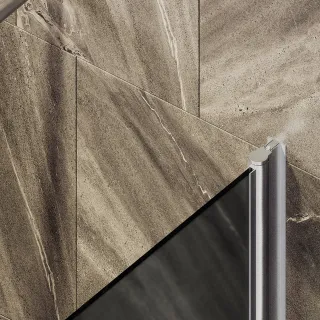 Шторка на ванну MaybahGlass MGV-604-5 40см хром матовый