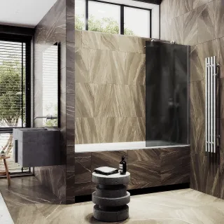 Шторка на ванну MaybahGlass MGV-85-5ш 50см хром матовый