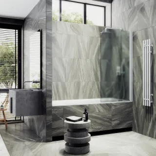 Шторка на ванну MaybahGlass MGV-615-1 60см белый