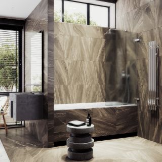 Шторка на ванну MaybahGlass MGV-648-4 40см хром глянцевый