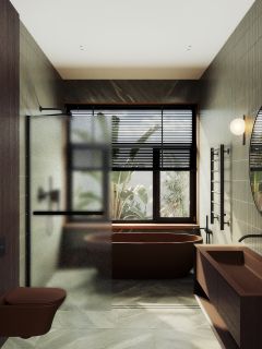 Душевая перегородка MaybahGlass MGD-731-6ш 79см чёрный